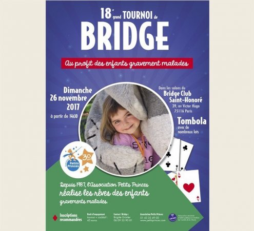 Tournoi de bridge solidaire le dimanche 26 novembre 2017 !