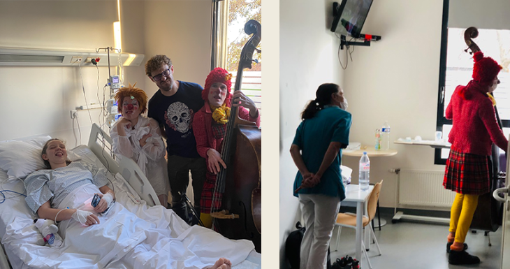 Des clowns au CHU de Caen
