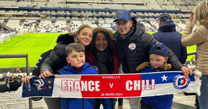 Kenzo assiste &agrave; un match au Velodrome