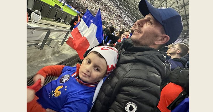 Kenzo assiste &agrave; un match au Velodrome