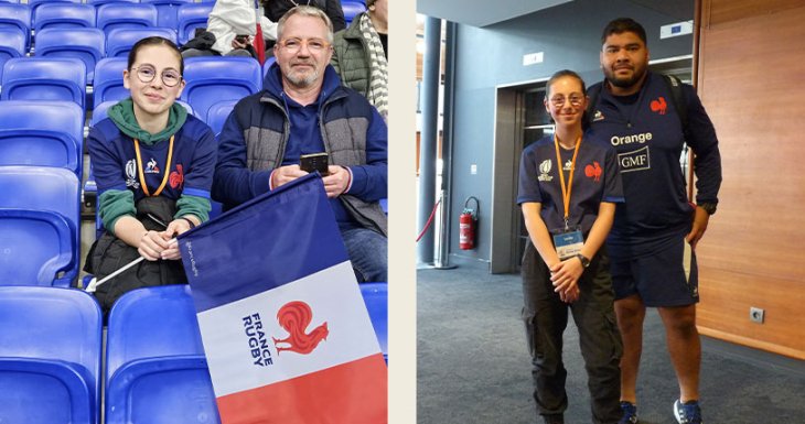 Louise rencontre le XV de France 