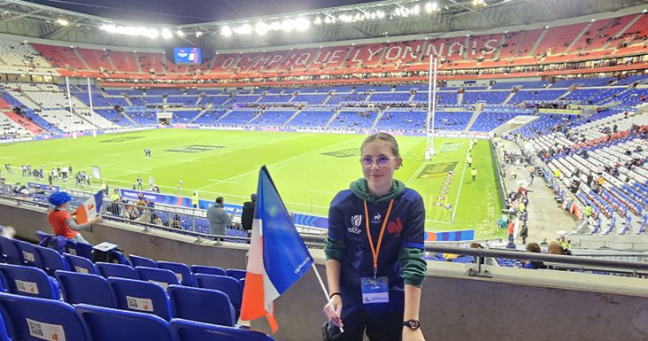 Louise rencontre le XV de France 