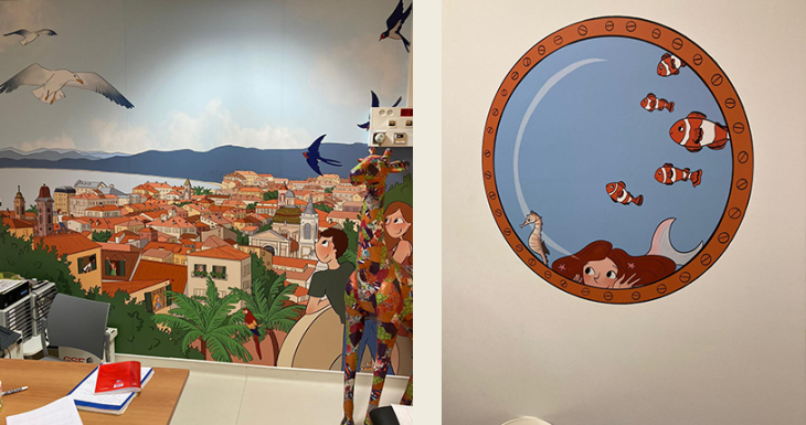 Fresques oc&eacute;aniques : l&#039;art qui transforme les espaces en onco-p&eacute;diatrie