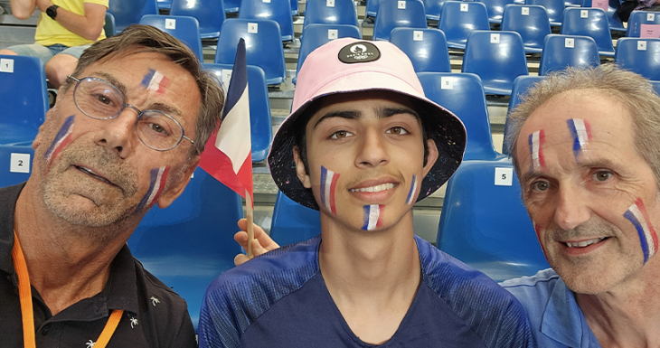 Thomas assiste &agrave; la finale d&#039;une &eacute;preuve des JO2024