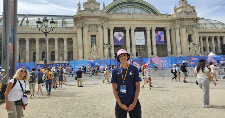 Thomas assiste &agrave; la finale d&#039;une &eacute;preuve des JO2024