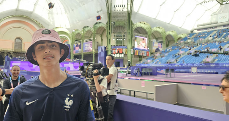 Thomas assiste &agrave; la finale d&#039;une &eacute;preuve des JO2024