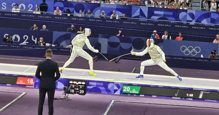 Thomas assiste &agrave; la finale d&#039;une &eacute;preuve des JO2024