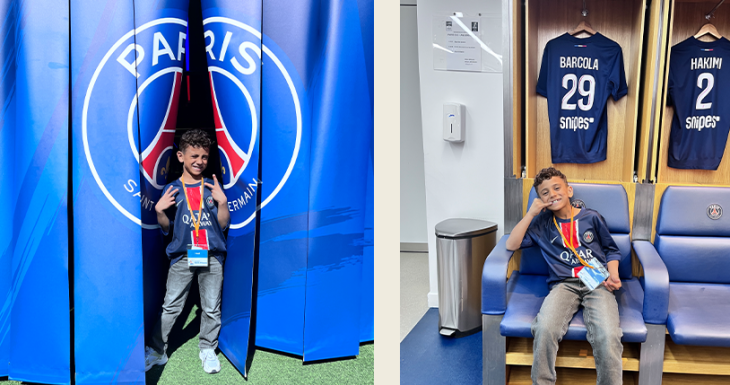 H&eacute;di r&eacute;alise son r&ecirc;ve au Parc des Princes
