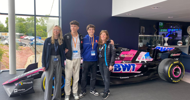 Deux princes rencontrent Esteban Ocon 